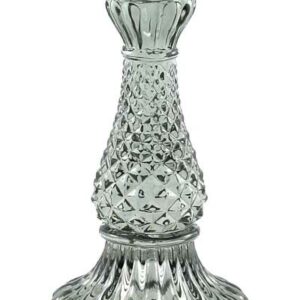 Crystal Pillar Candle Holder light grey