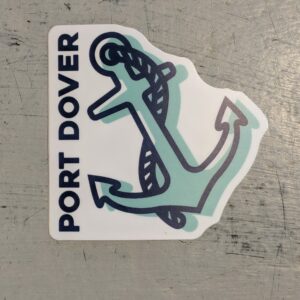 Port Dover Souvenir Sticker with Anchor