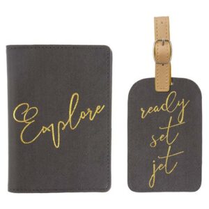 Passport Holder and Luggage Tag Set