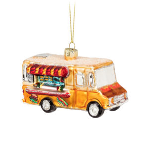 Food Truck Ornament blown glass