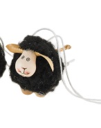 Single Tiny Black Lamb Ornament