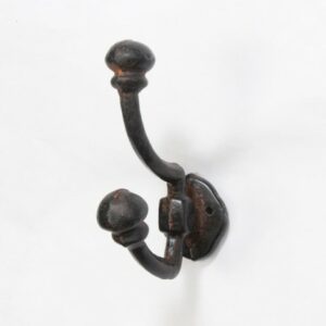 Medium Cast Iron Double Coat Hook