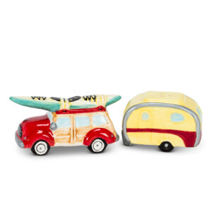 Salt and Pepper Woody Car and Camper
