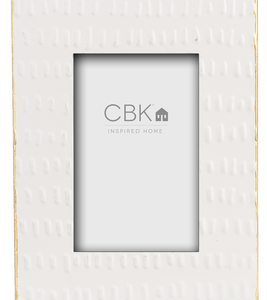 Embossed 4x6 Vertical Picture Frame white