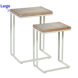 Side Table with Metal Legs large