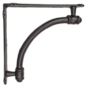 Extra Large Cast Iron Shelf Bracket Matte Black