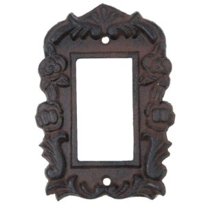 Cast Iron Rocker or Paddle Light Switch Cover single brown