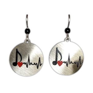 Earrings Heart Beats