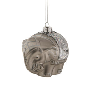 Blown Glass Elephant Ornament