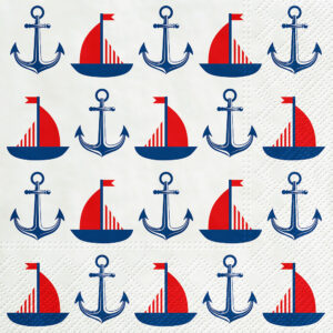 Ships and Anchors Luncheon Napkin