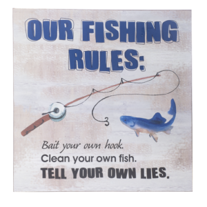 Fishing Rules wall plaque