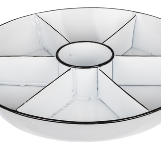 Divided Round Tray enamel