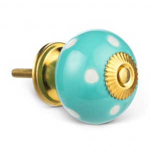 Polka Dot Knob mint