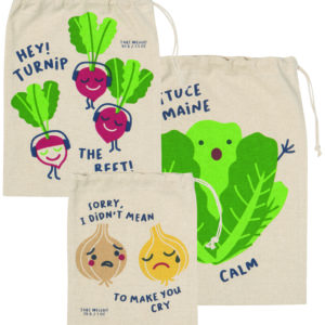 Funny Food Produce Bags Set of 3