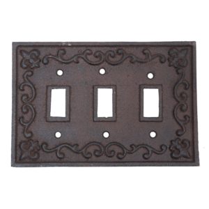 Triple Switchplate Brown