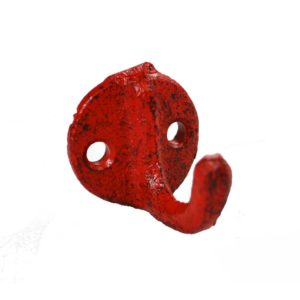 Cast Iron Mini Hook red