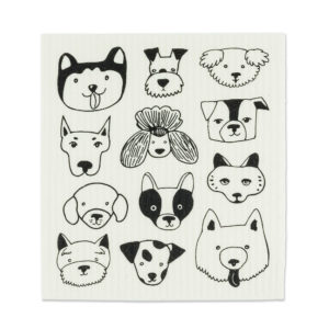 12 Simple Dog Faces Swedish Dishcloths