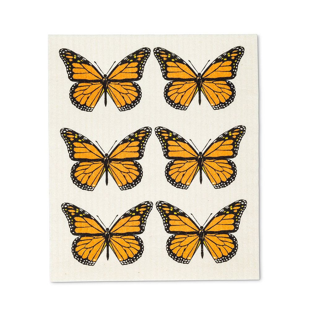 5 Butterflies Swedish Dishcloth