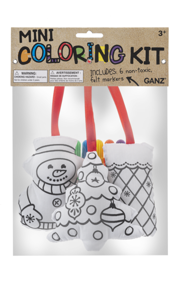 Mini Coloring Kit - Holiday Ornaments
