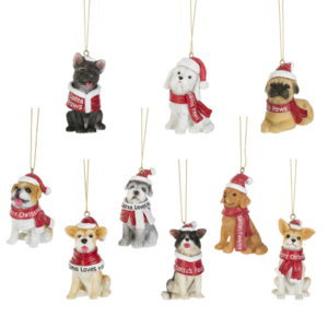Santa Dog Ornaments