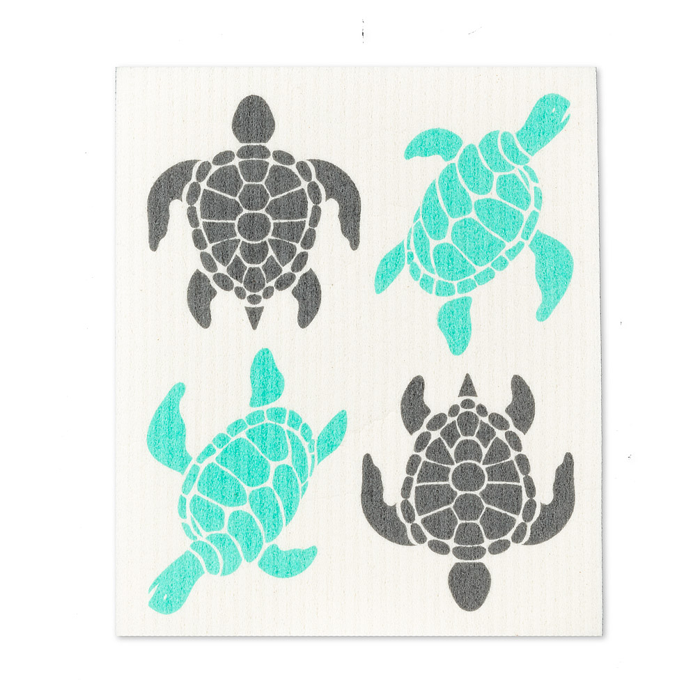 4 Sea Turtles Swedish Dishcloth - Liberty Home Decor
