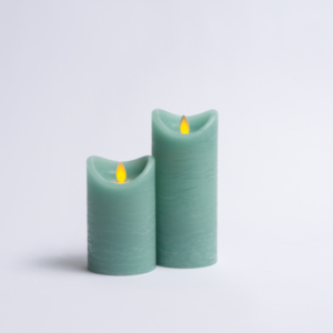 Ocean LED Textured Wax Pillar Candle SM