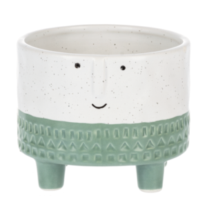 Short Face Planter with Green Stripe