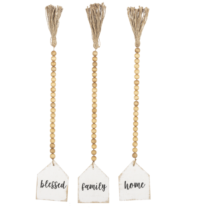 House Blessed/Family/Home Beaded Hngr & Tssl