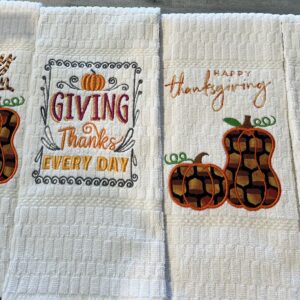 Kitchen towel with  embroidery handmade