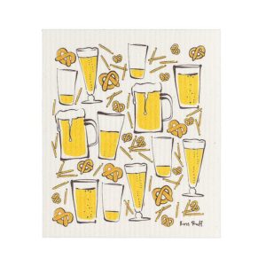 Beer & Pretzels Swedish Dishcloth