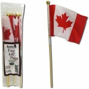 4 pk Hand Held Canada Flag