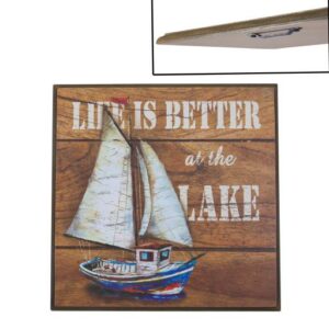 Sailboat Plaque "Life/Better/Lake"