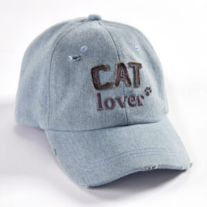 Blue Denim "Cat Lover" Hat