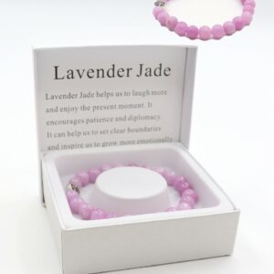 Lavender Jade Bead Bracelet