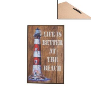 Lighthouse Plaque "Life/Better/Beach"
