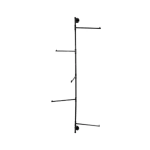 "5 Arm Iron Towel Rack Med, Black"