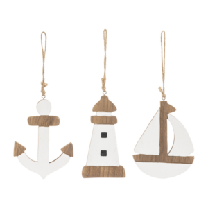 Coastal Icon Ornaments ASST