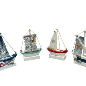 Sailboats Asst  blue,white red, aqua