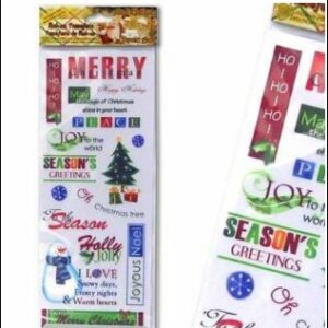 Rub On transfers Merry Christmas