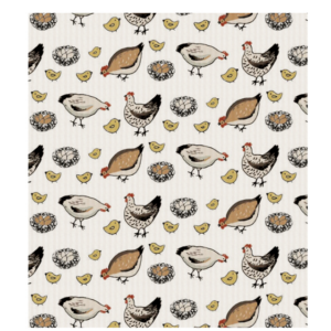 Allover Chicken Swedish Dishcloth