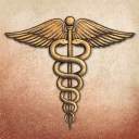 nurses shield 4x4 ceramic coaster