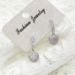 Heart Rhinestone Earrings