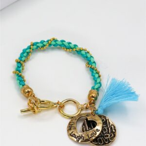 Live/Laugh/Love Bracelet TURQ