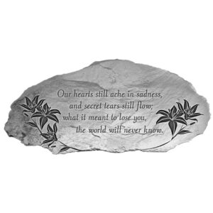 Hearts Still Ache Resin Garden Stone