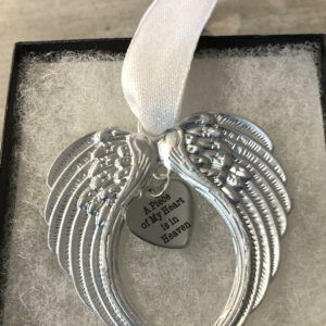 Ornaments Angel Wings - A Piece of My Heart is in Heaven Wings Memorial Ornament