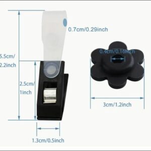 Garden flag set of rubber stopper and clip