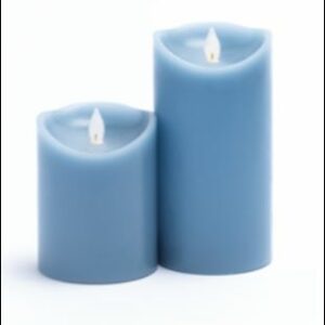 LED candle Blue Wax pillar
