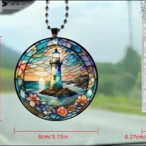 Acrylic lighthouse Car Charm