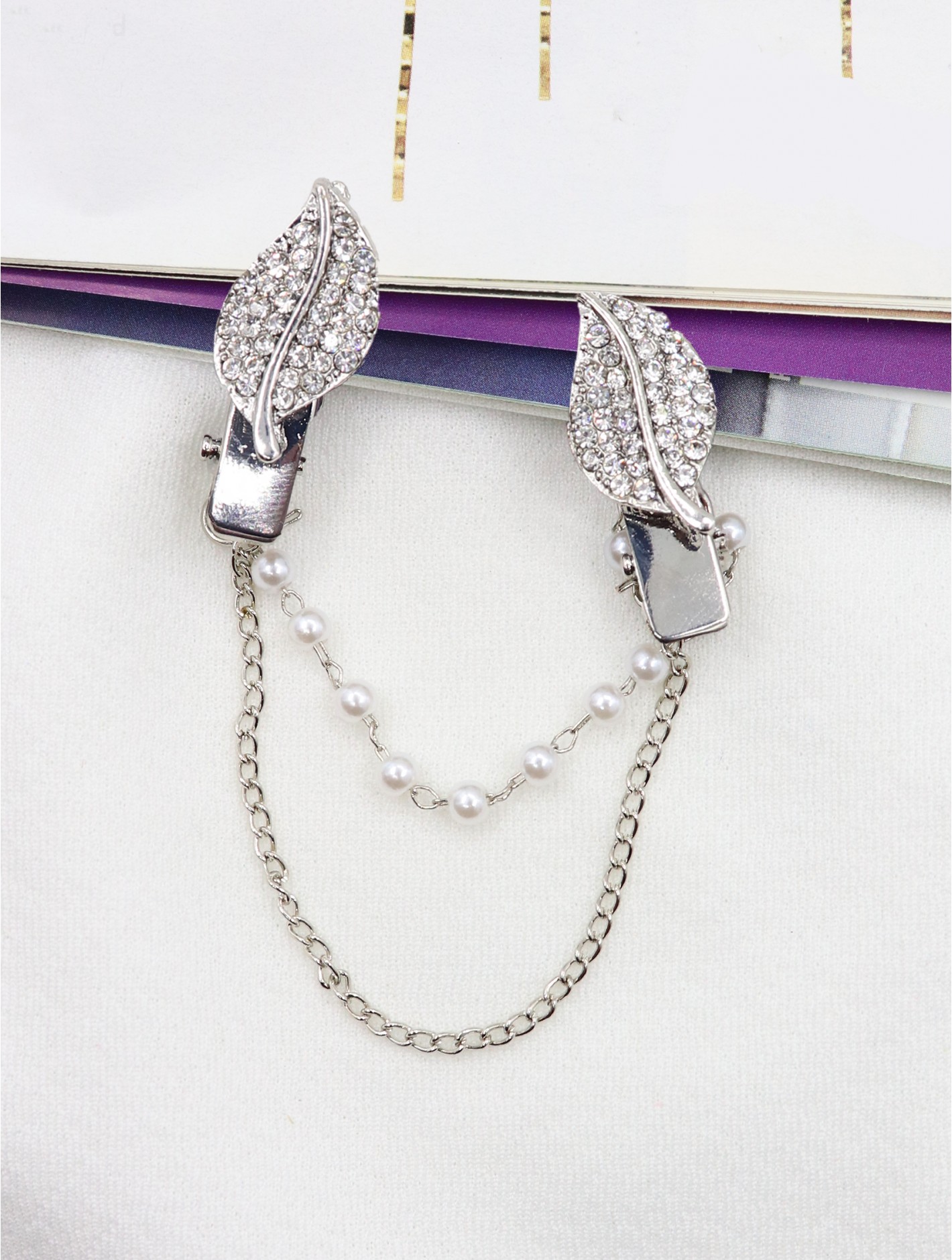 Pearl Brooch,sweater, shawl clip