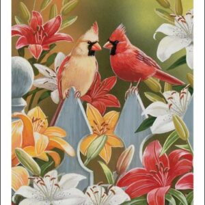Garden Flag Cardinal Pair
